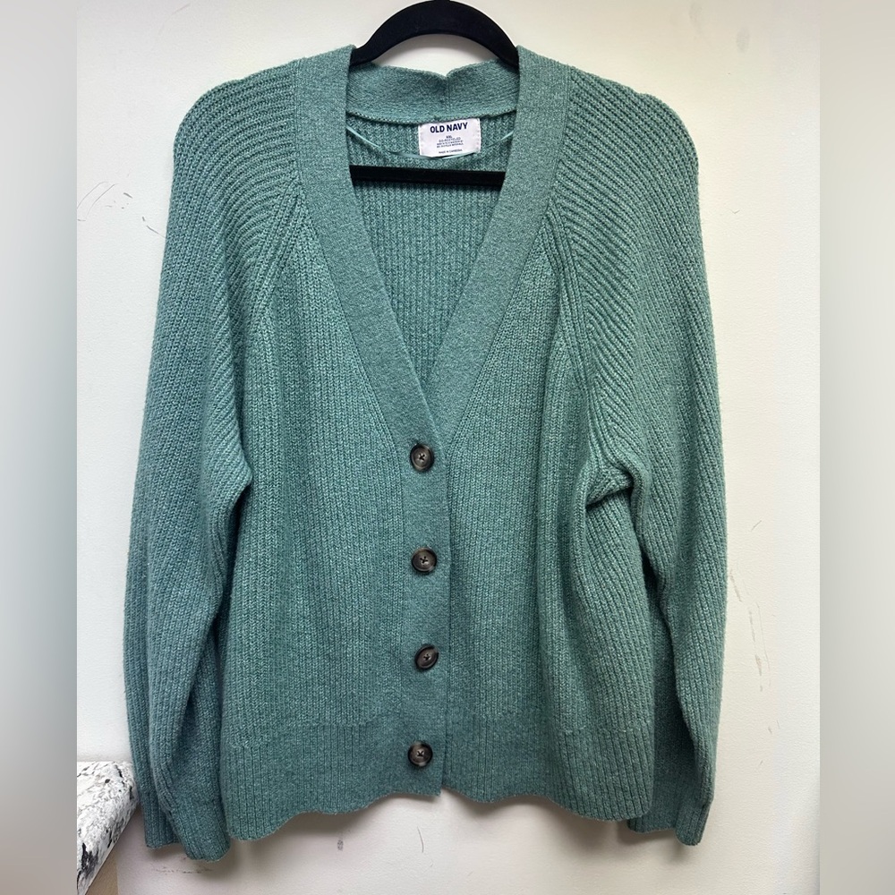 Blue green old navy cardigan